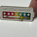 Enamel Pin: My Social Battery