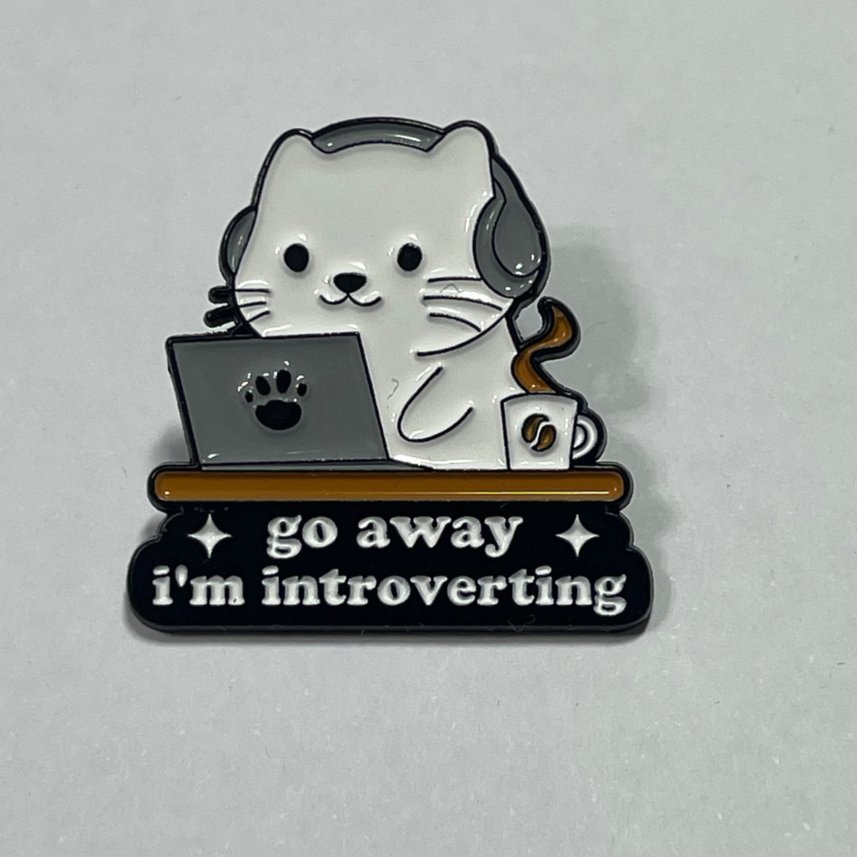 Enamel Pin: Go Away I'm Introverting