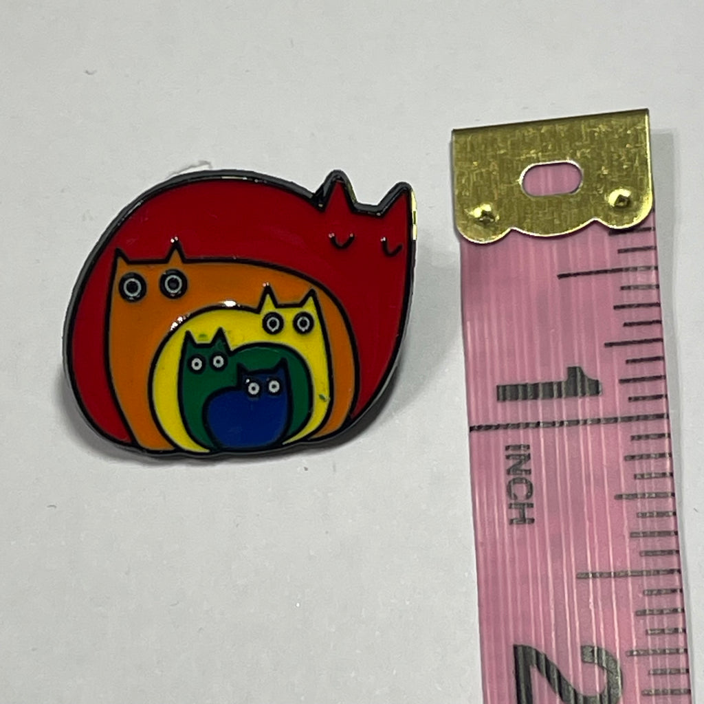 Enamel Pin: rainbow cats