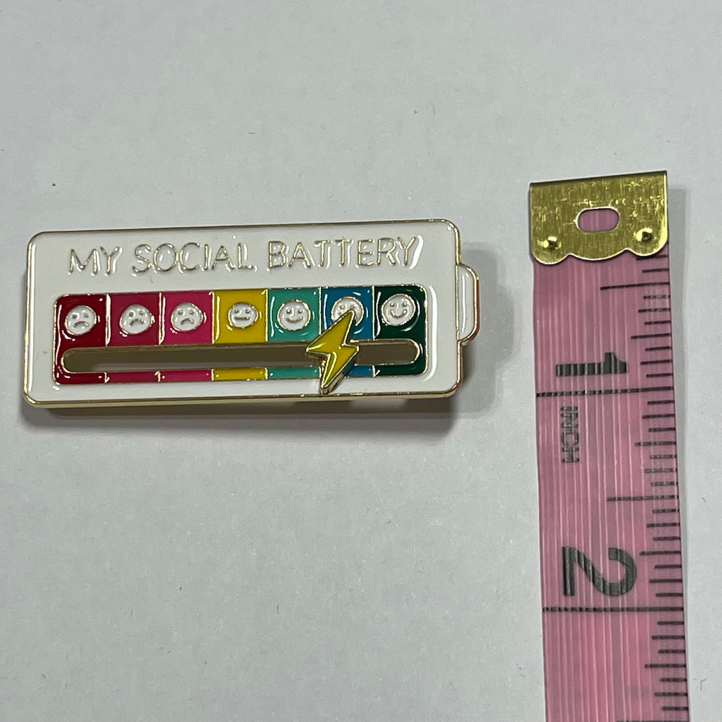 Enamel Pin: My Social Battery