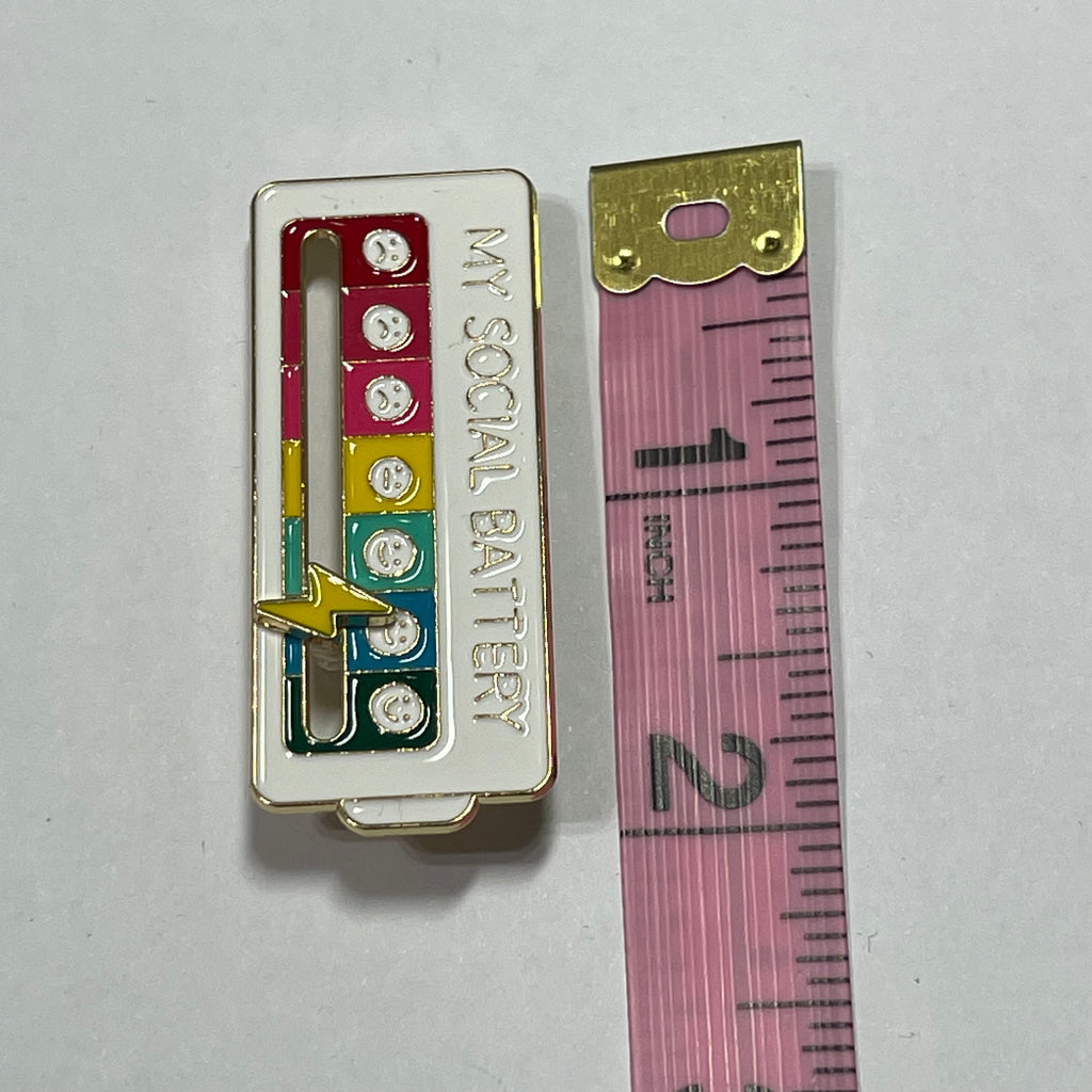 Enamel Pin: My Social Battery