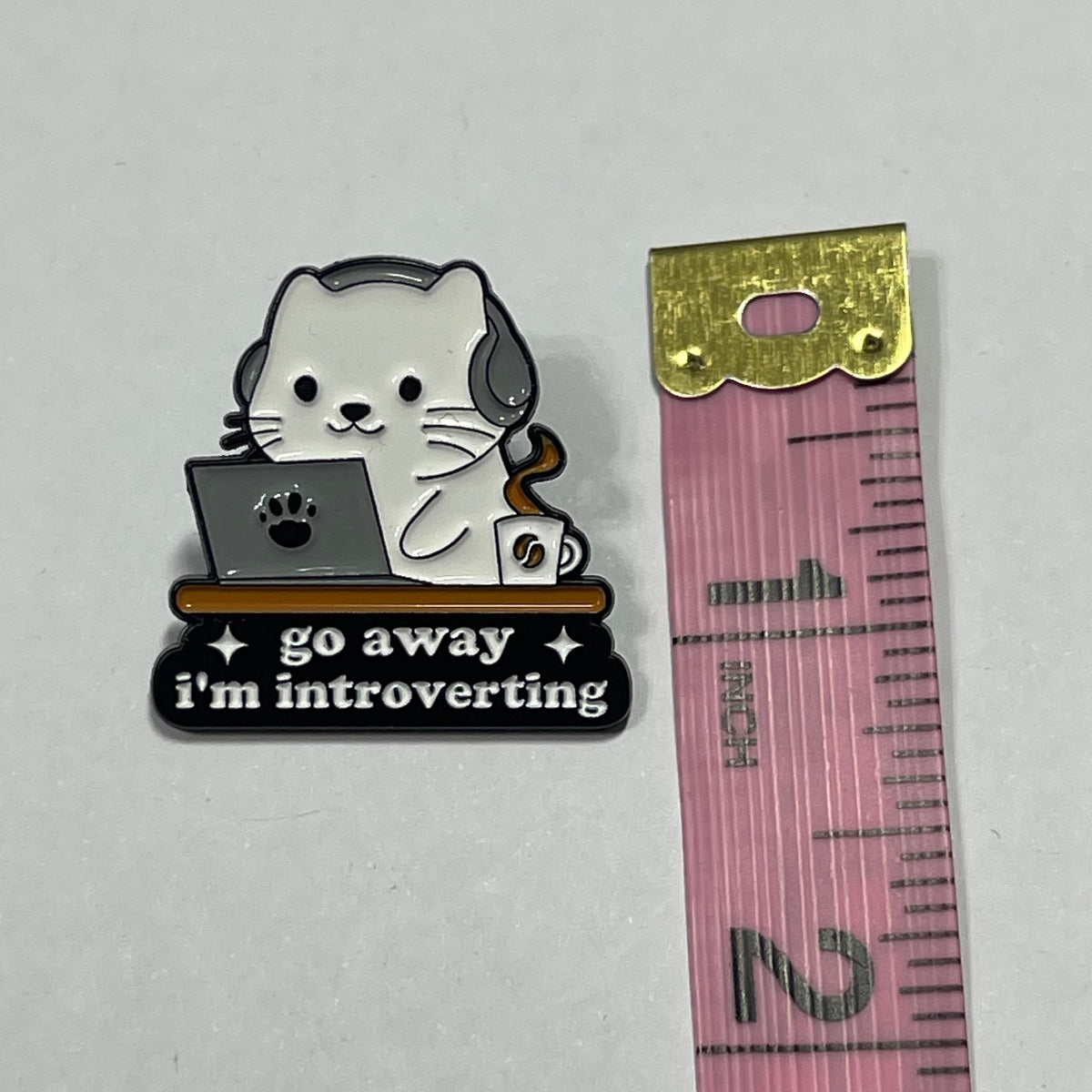 Enamel Pin: Go Away I'm Introverting