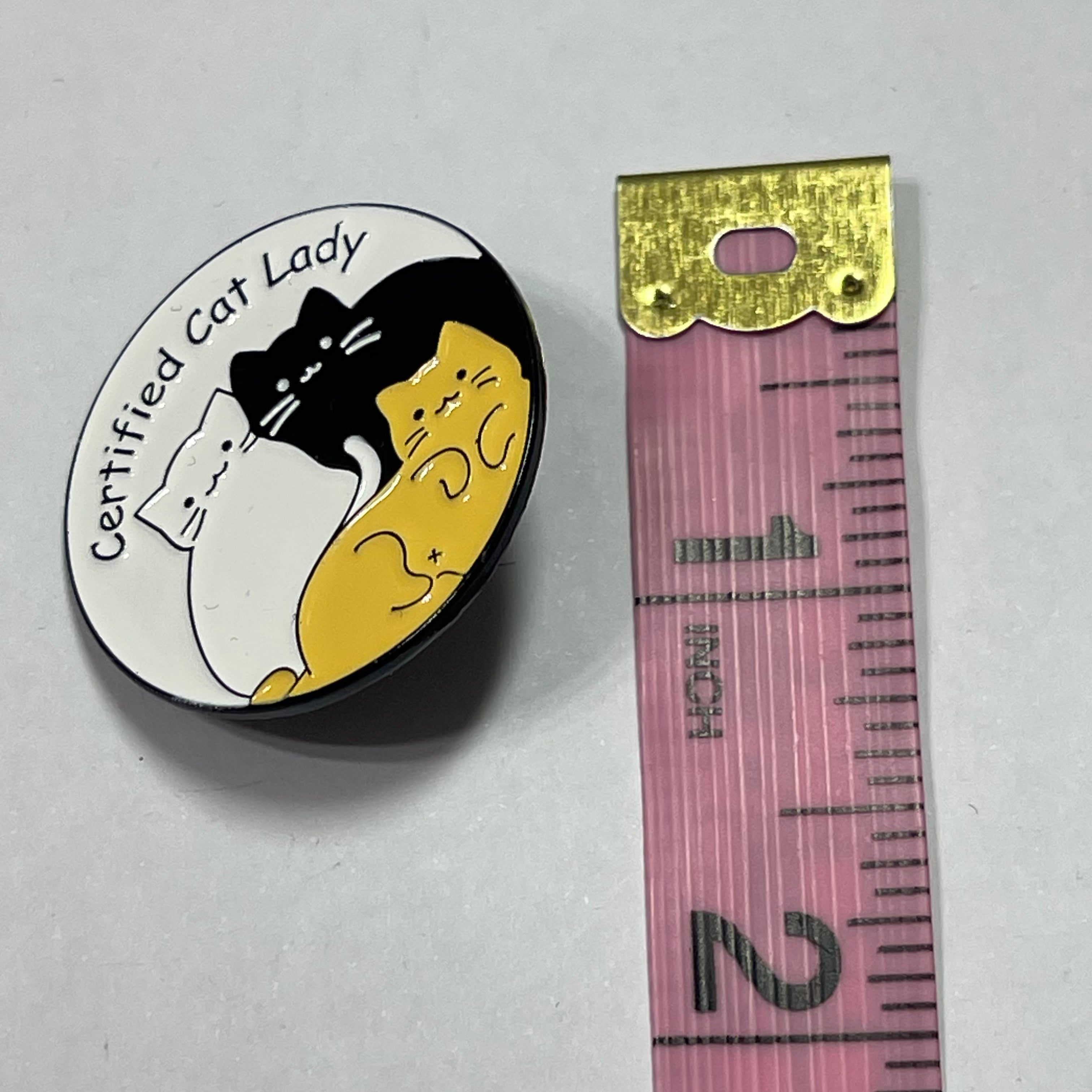 Enamel Pin: Certified Cat Lady