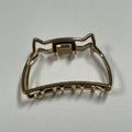 Hair clip: gold cat ears
