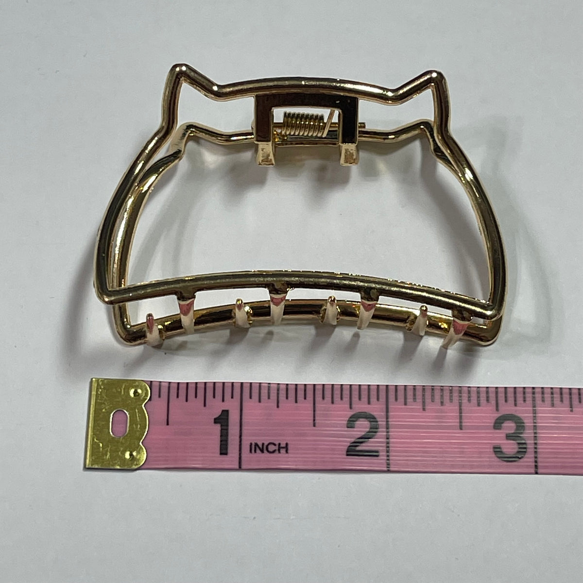 Hair clip: gold cat ears