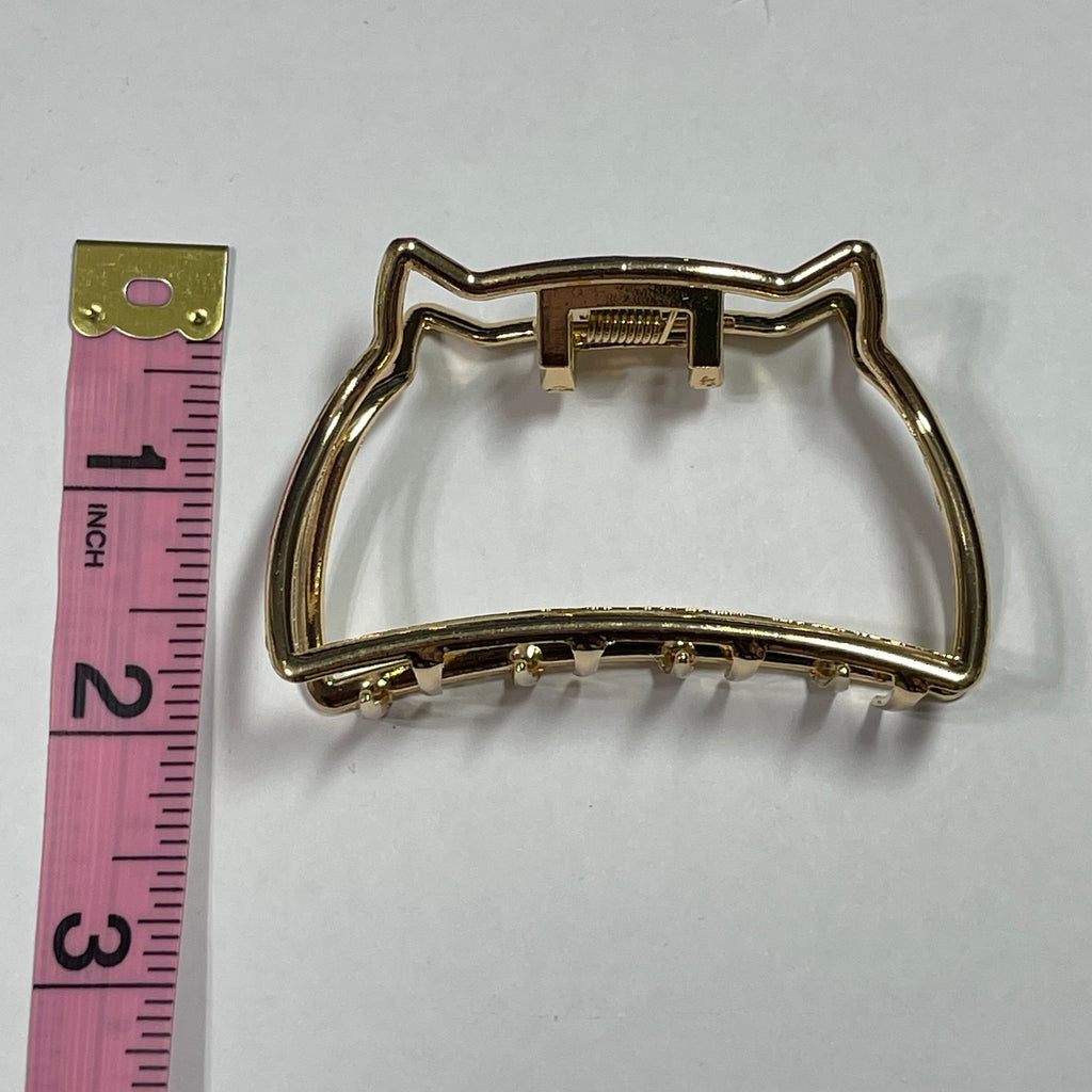 Hair clip: gold cat ears