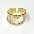 Ring: Stainless Steel Cat Head Ring in Gold, also serves as a bottle opener!