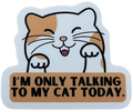 I'm Only Talking to My Cat Today Vinyl Sticker
